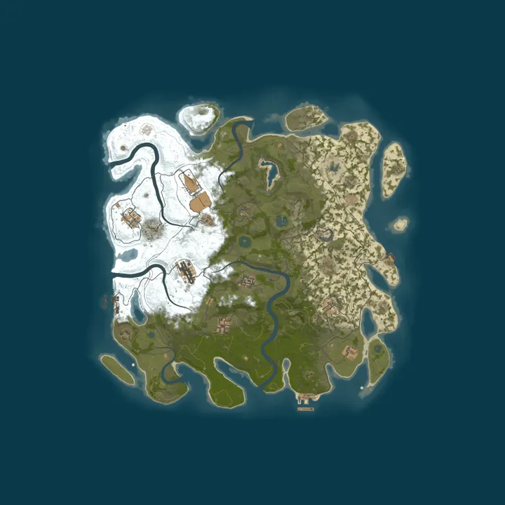 Map of Distorted - PVE 3X - Events and Raidable Bases - Biweekly