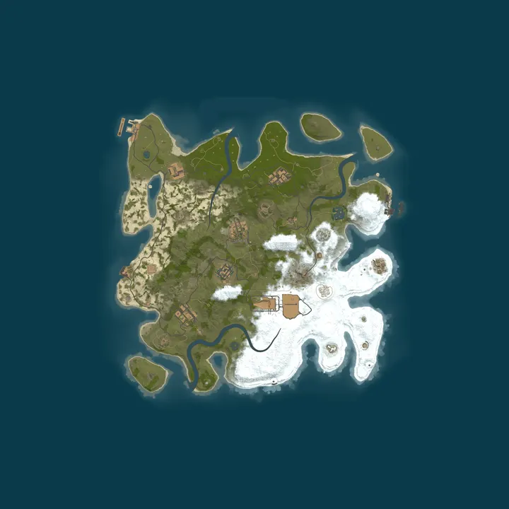 Map of Dri Rust | 3X | KITS | TP | PVP | 5 MAX