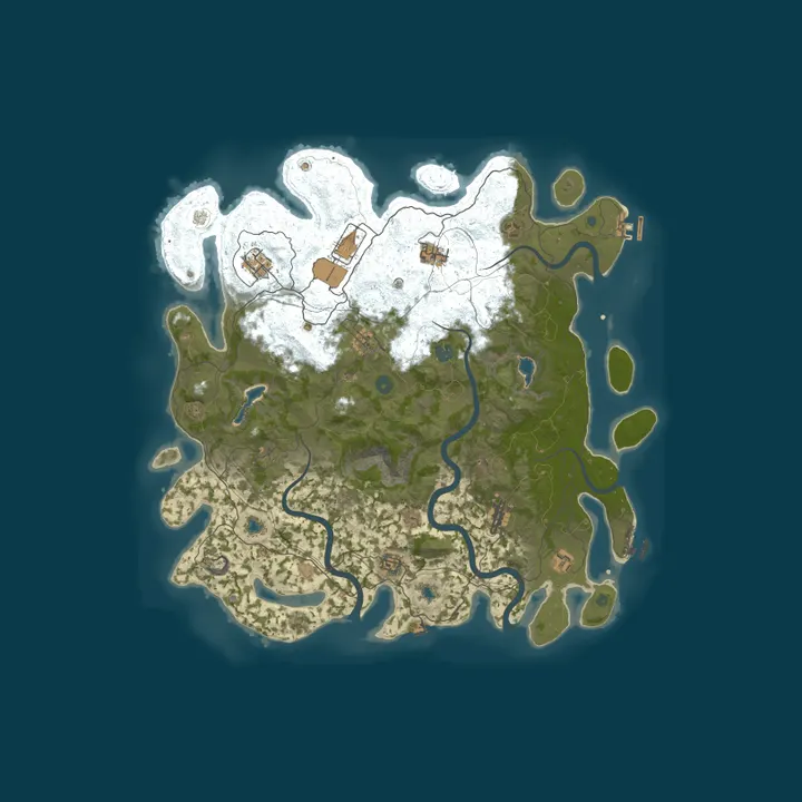 Map of A Shockbyte Rust Server