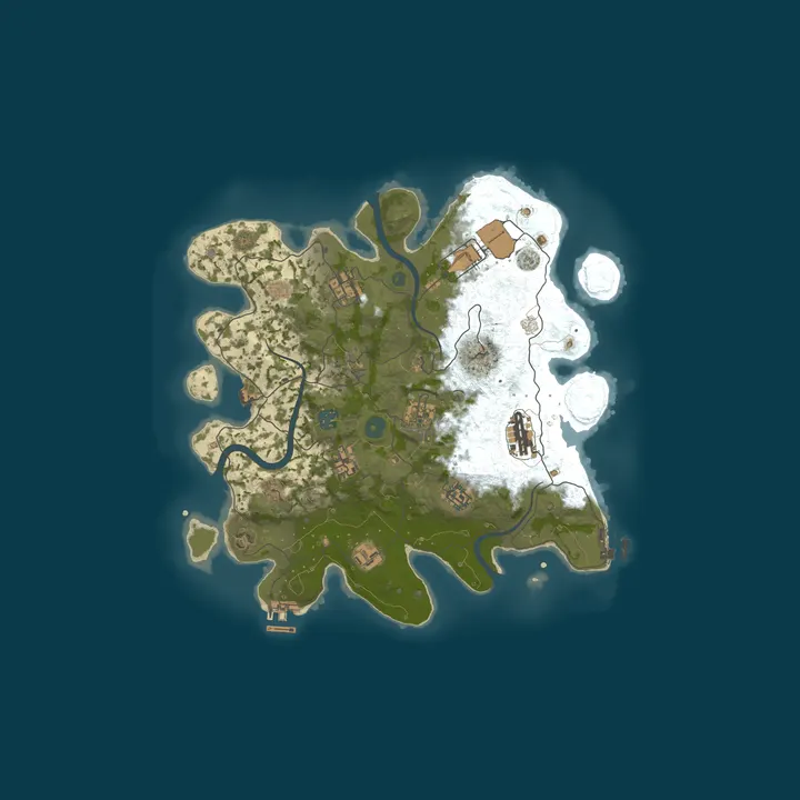 Map of Rust Battlefield & Survival EU NL X3 Wiped 18-10-26