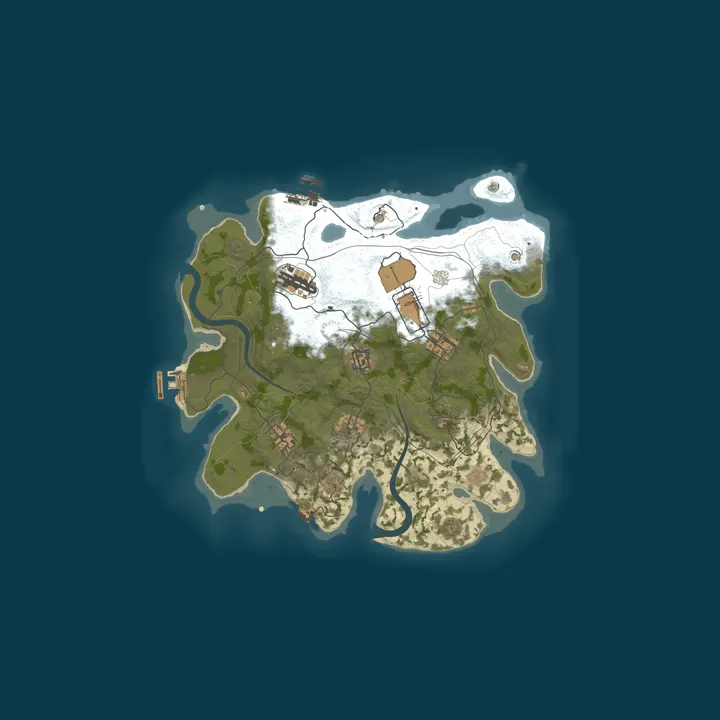 Map of AceRust.com 3x Solo/Duo/Trio/Quad |LootX3|JUST FULLWIPED