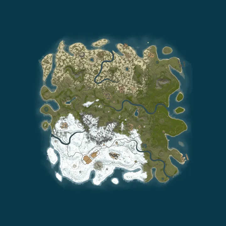 Map of RustGamingNation 1000x PvE [Events|Purge|Zombies|SkillTree]