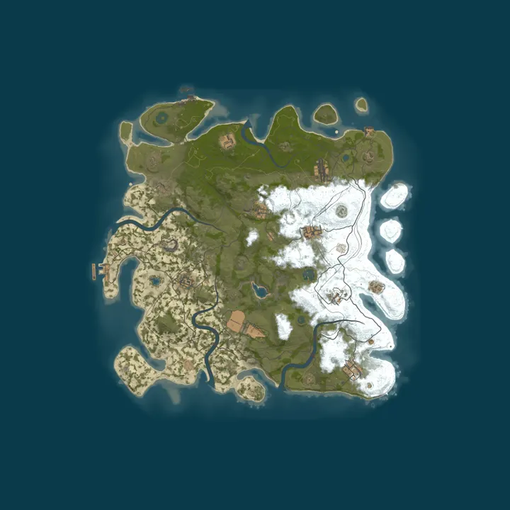 Map of OG Rusty Paradise 5X TC Raid Protection