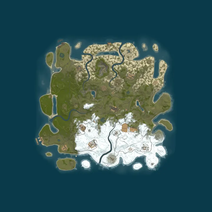 Map of Rust Classic Server x1