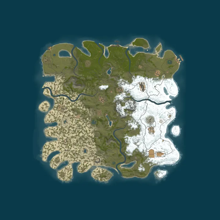Map of 4Netplayers Rust Server